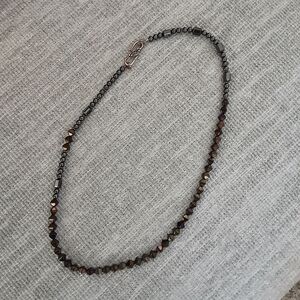 Simple Beaded Magnetic & Irredecent Beads Necklace
